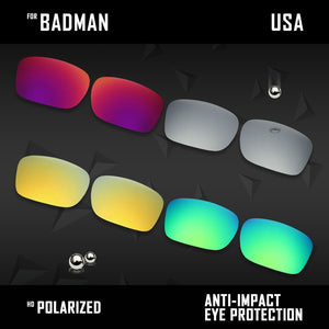 Anti Scratch Polarized Replacement Lenses for-Oakley Badman OO6020 Options