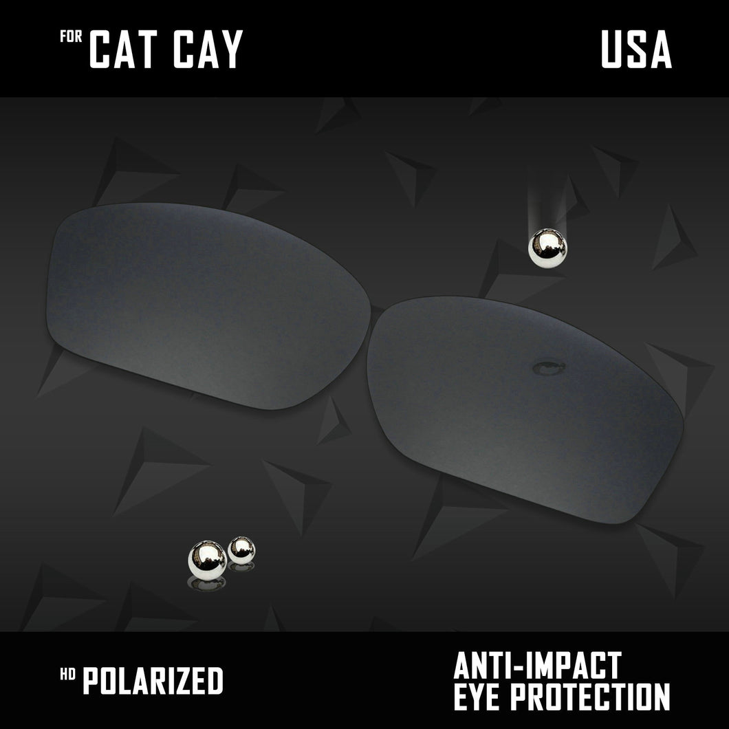 Anti Scratch Polarized Replacement Lenses for-Costa Del Mar Cat Cay