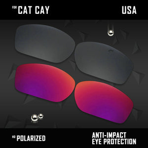 Anti Scratch Polarized Replacement Lenses for-Costa Del Mar Cat Cay