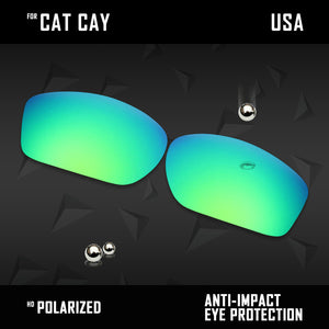 Anti Scratch Polarized Replacement Lenses for-Costa Del Mar Cat Cay