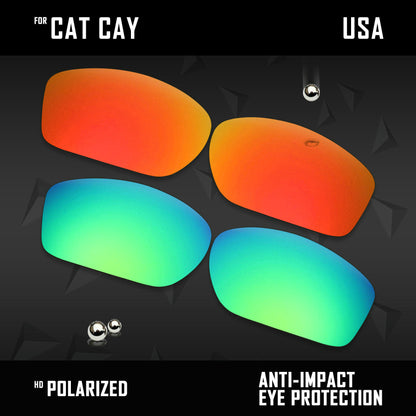 Anti Scratch Polarized Replacement Lenses for-Costa Del Mar Cat Cay