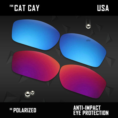 Anti Scratch Polarized Replacement Lenses for-Costa Del Mar Cat Cay