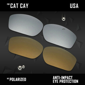 Anti Scratch Polarized Replacement Lenses for-Costa Del Mar Cat Cay
