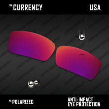 Load image into Gallery viewer, Anti Scratch Polarized Replacement Lenses for-Oakley Currency