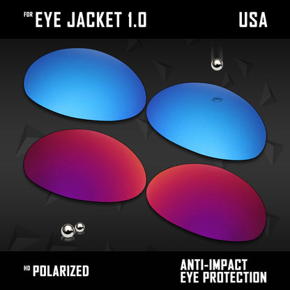 Anti Scratch Polarized Replacement Lenses for-Oakley Eye Jacket 1.0