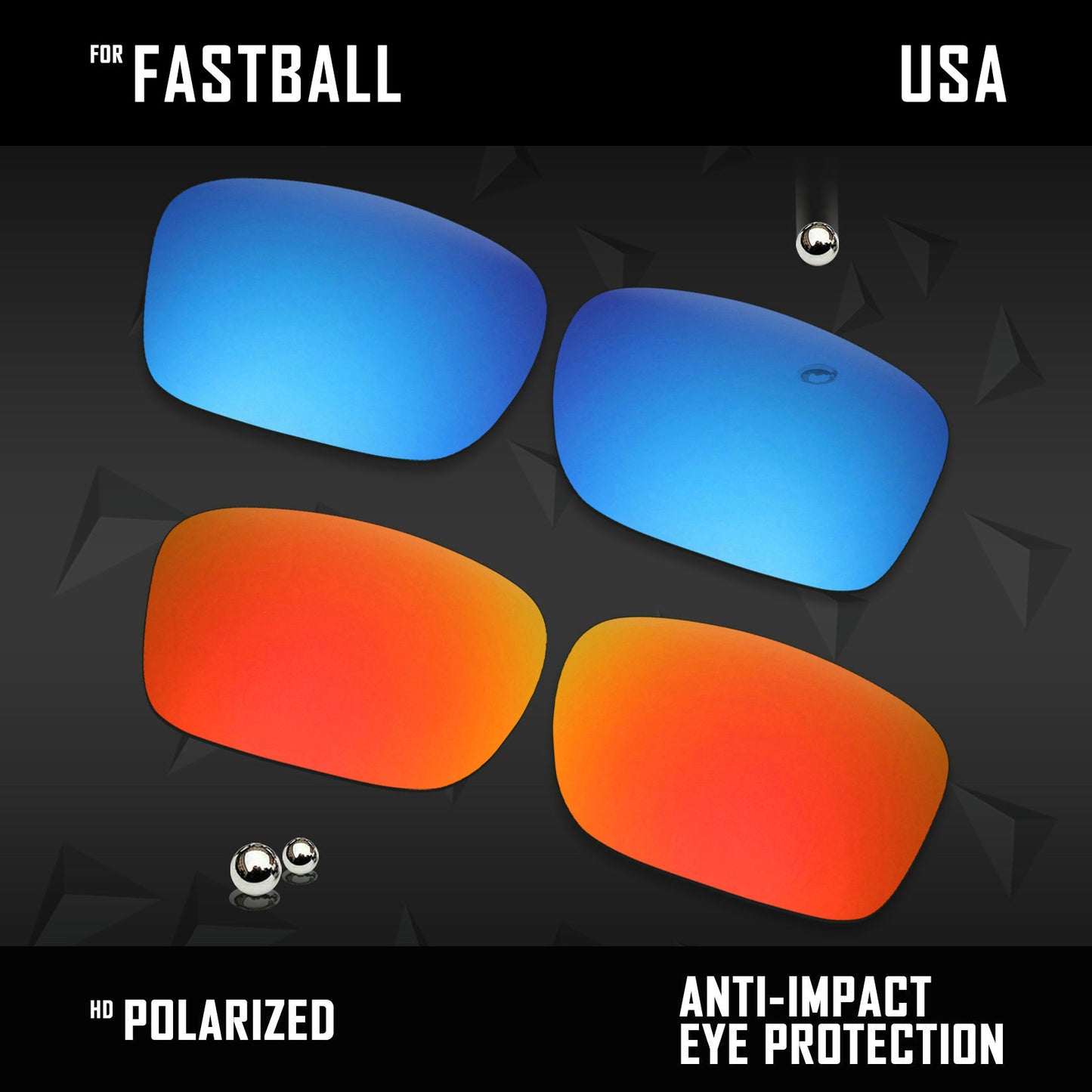 Anti Scratch Polarized Replacement Lenses for-Arnette Fastball