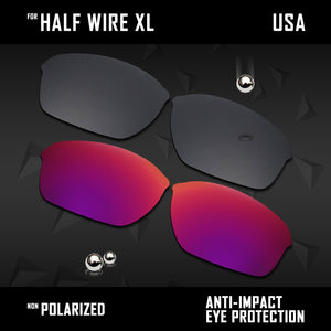 Anti Scratch Polarized Replacement Lenses for-Oakley Half Wire XL