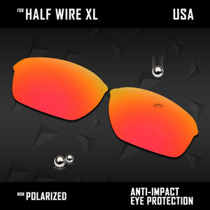 Anti Scratch Polarized Replacement Lenses for-Oakley Half Wire XL