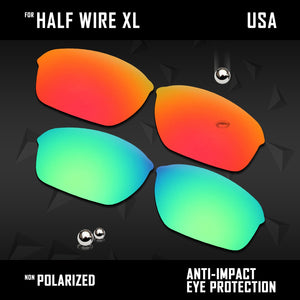 Anti Scratch Polarized Replacement Lenses for-Oakley Half Wire XL