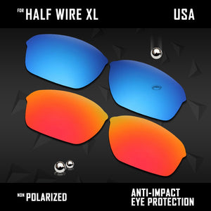 Anti Scratch Polarized Replacement Lenses for-Oakley Half Wire XL