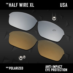 Anti Scratch Polarized Replacement Lenses for-Oakley Half Wire XL