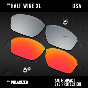 Anti Scratch Polarized Replacement Lenses for-Oakley Half Wire XL