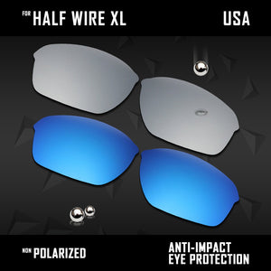 Anti Scratch Polarized Replacement Lenses for-Oakley Half Wire XL