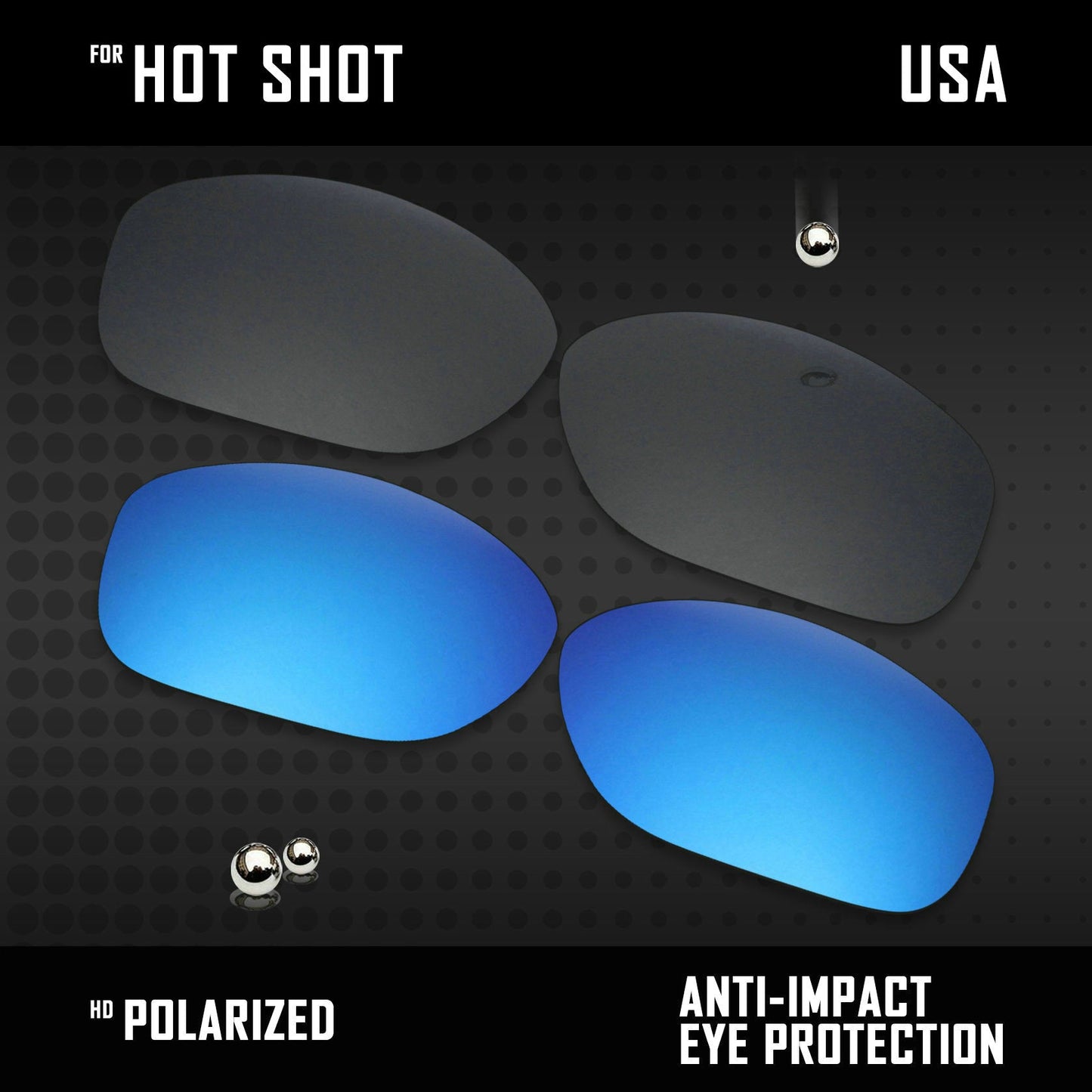 Anti Scratch Polarized Replacement Lenses for-Arnette Hot Shot