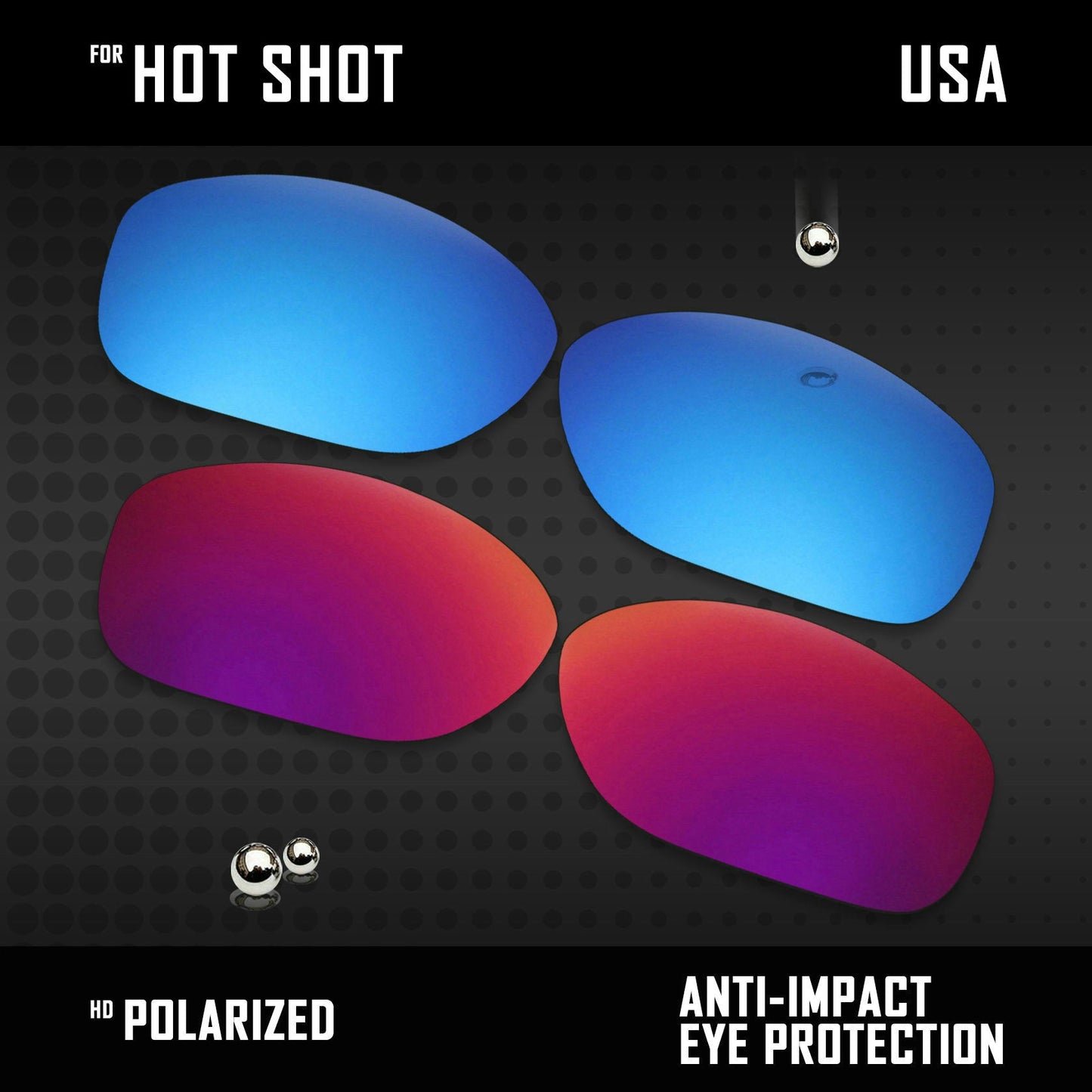 Anti Scratch Polarized Replacement Lenses for-Arnette Hot Shot