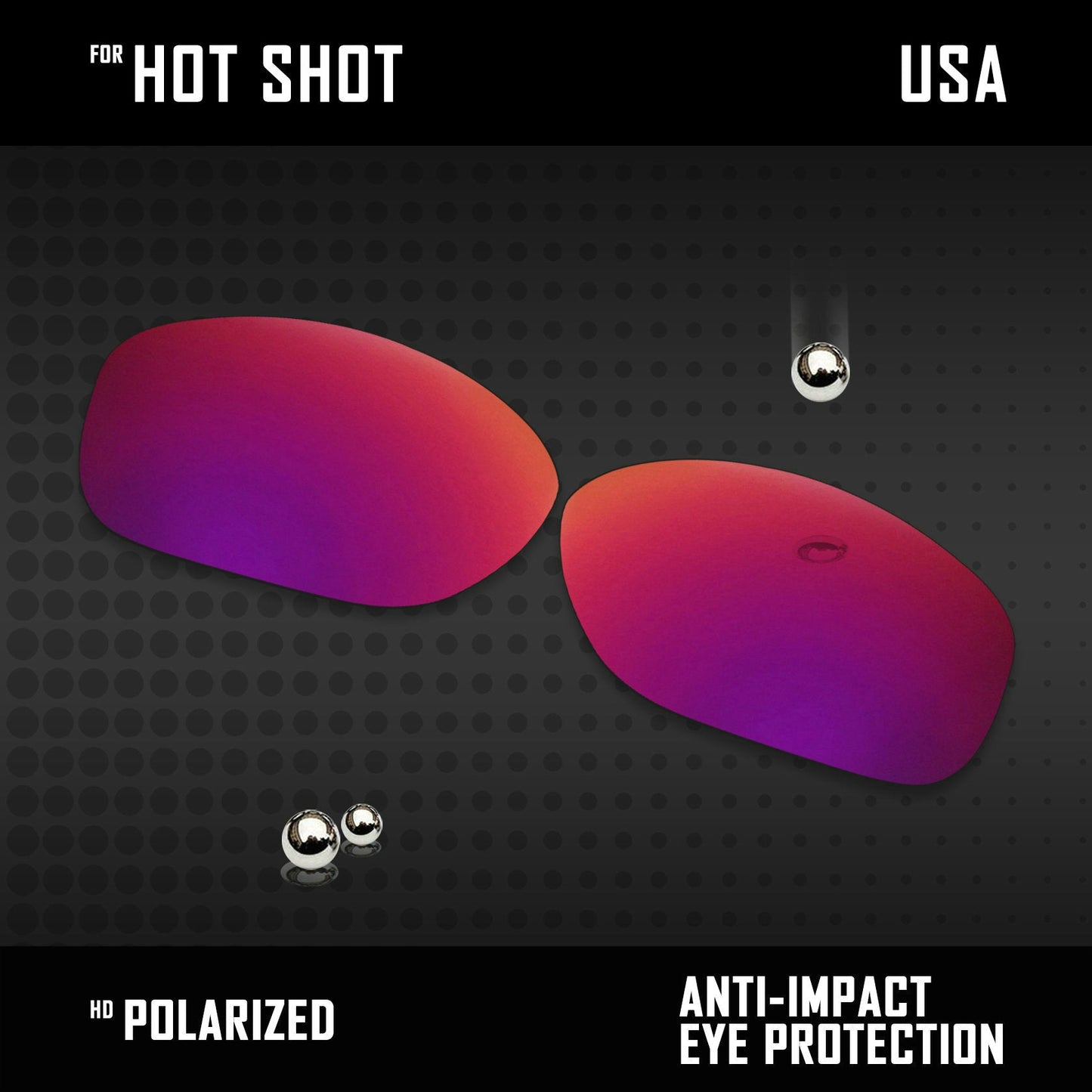 Anti Scratch Polarized Replacement Lenses for-Arnette Hot Shot