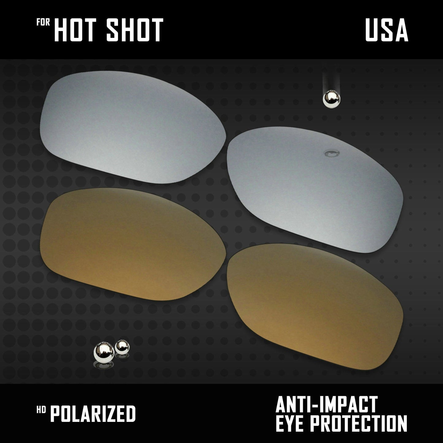Anti Scratch Polarized Replacement Lenses for-Arnette Hot Shot