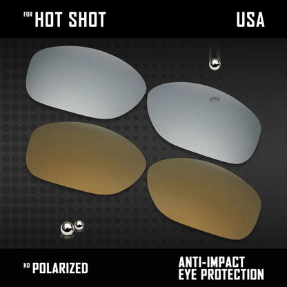 Anti Scratch Polarized Replacement Lenses for-Arnette Hot Shot