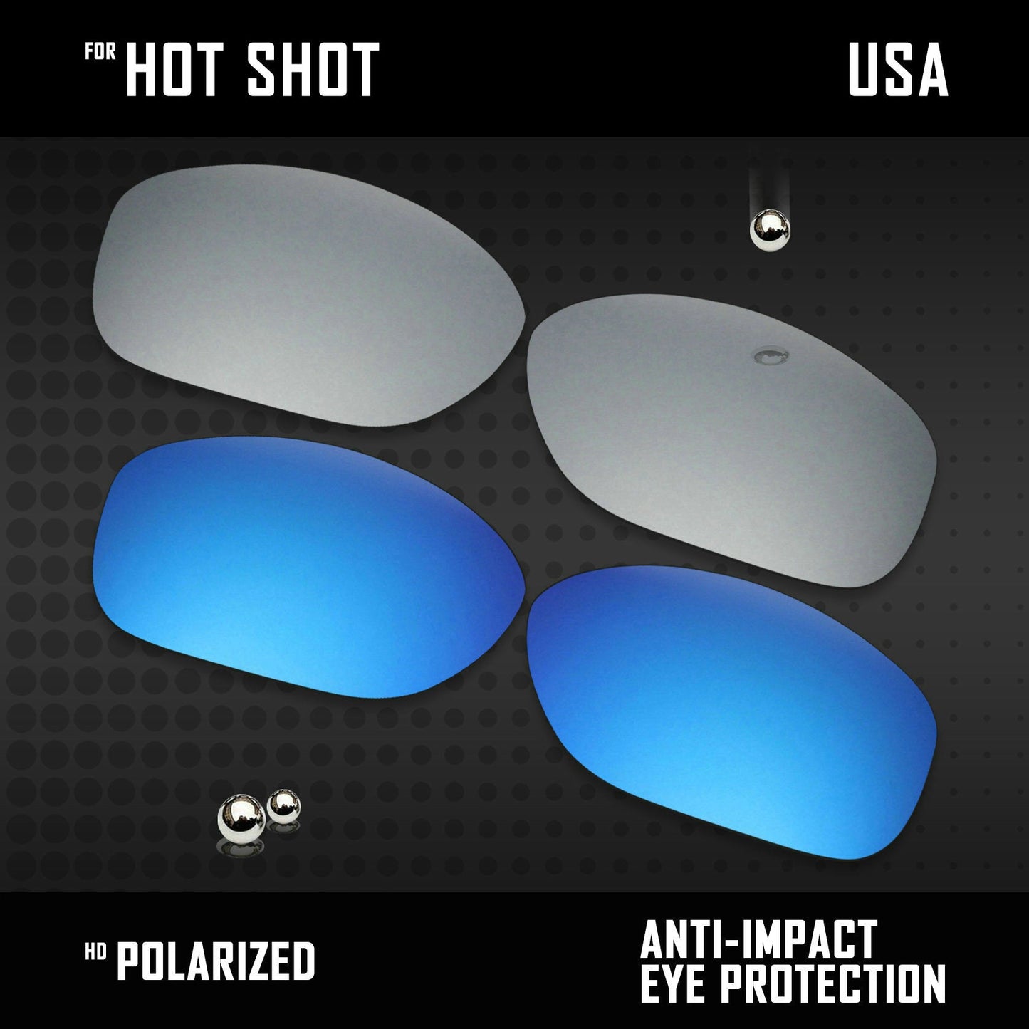 Anti Scratch Polarized Replacement Lenses for-Arnette Hot Shot