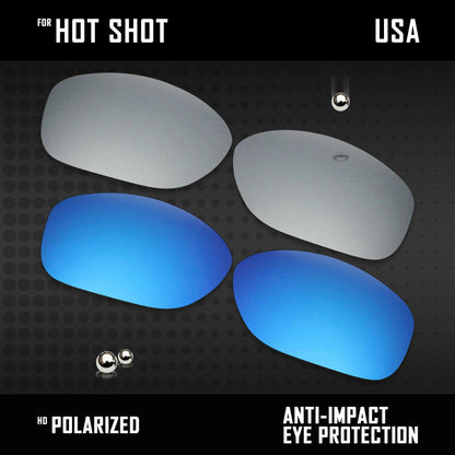 Anti Scratch Polarized Replacement Lenses for-Arnette Hot Shot
