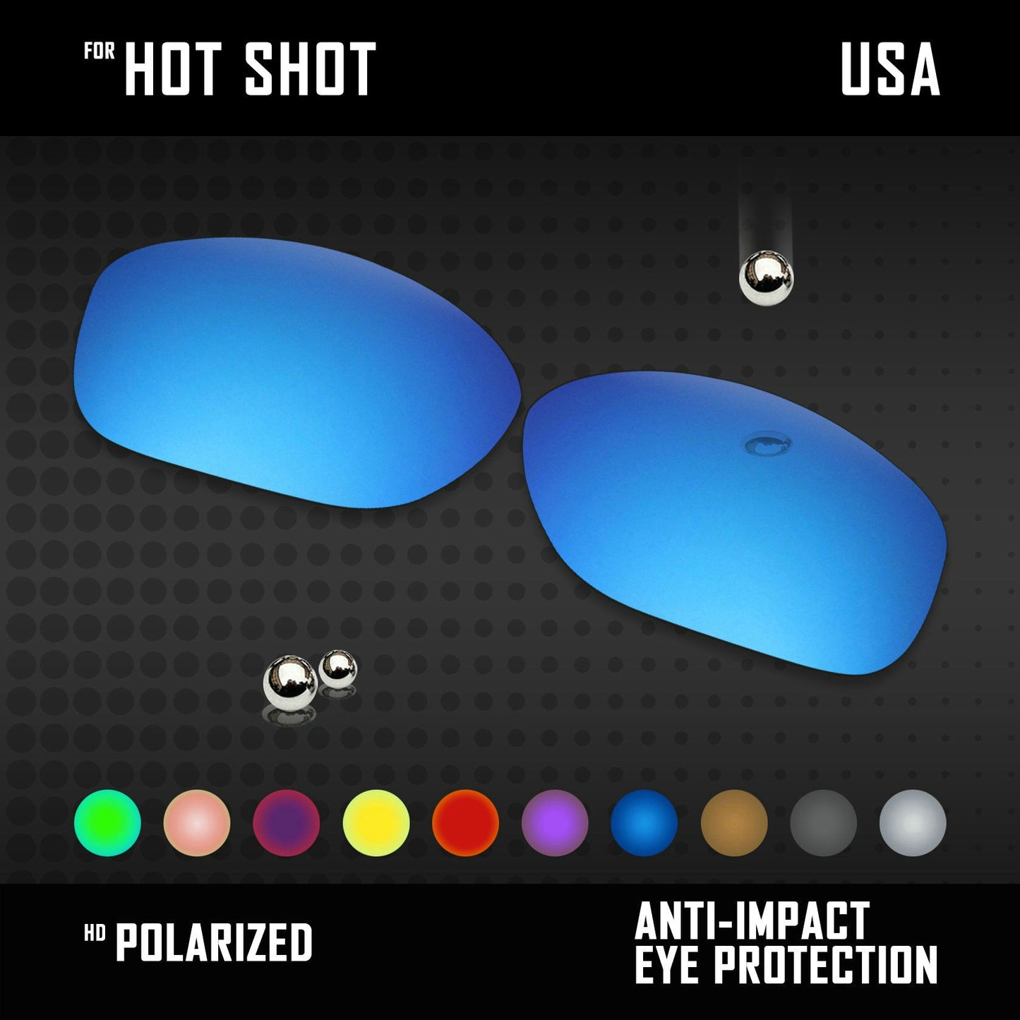 Anti Scratch Polarized Replacement Lenses for-Arnette Hot Shot
