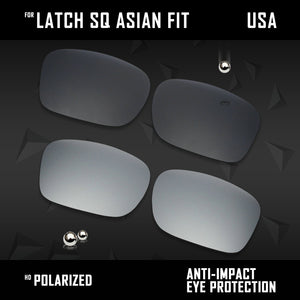 Anti Scratch Polarized Replacement Lenses for-Oakley Latch Sq Asian Fit