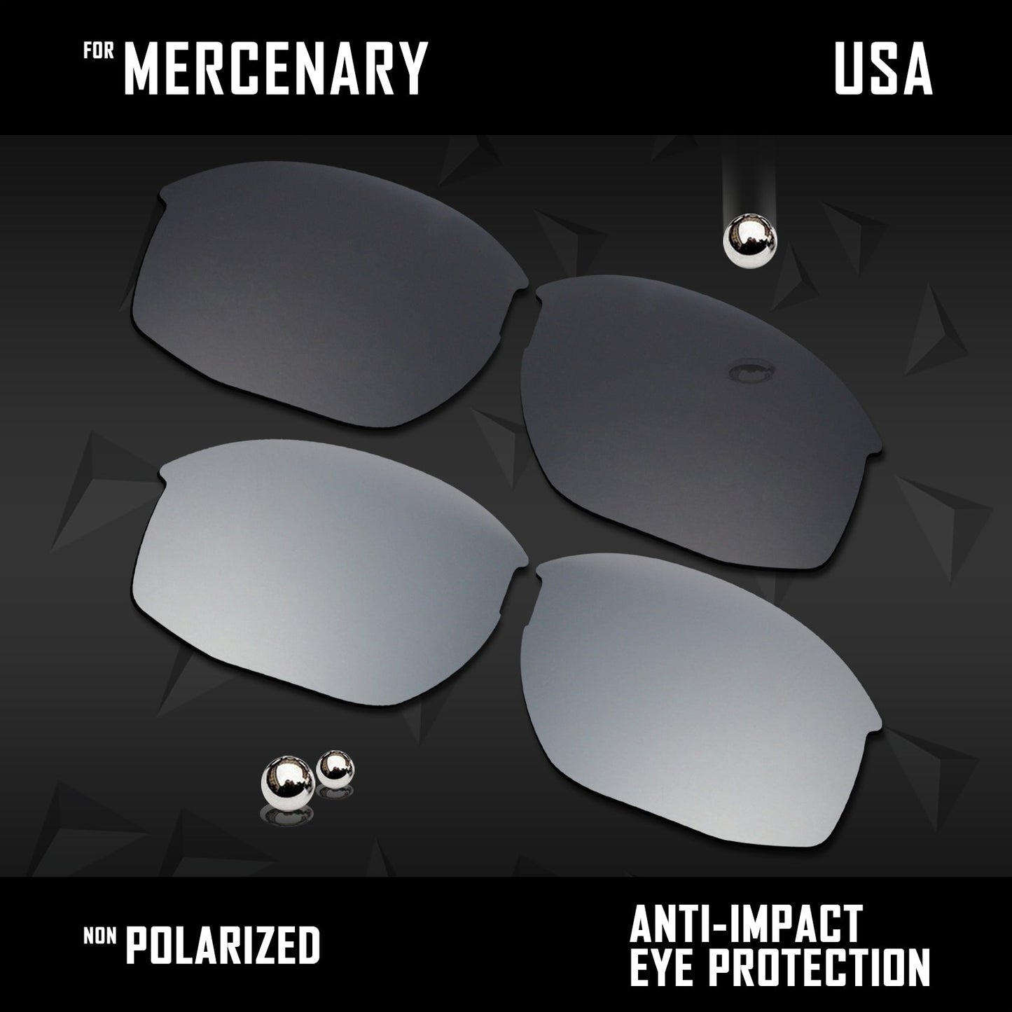 Anti Scratch Polarized Replacement Lenses for-Oaley Mercenary