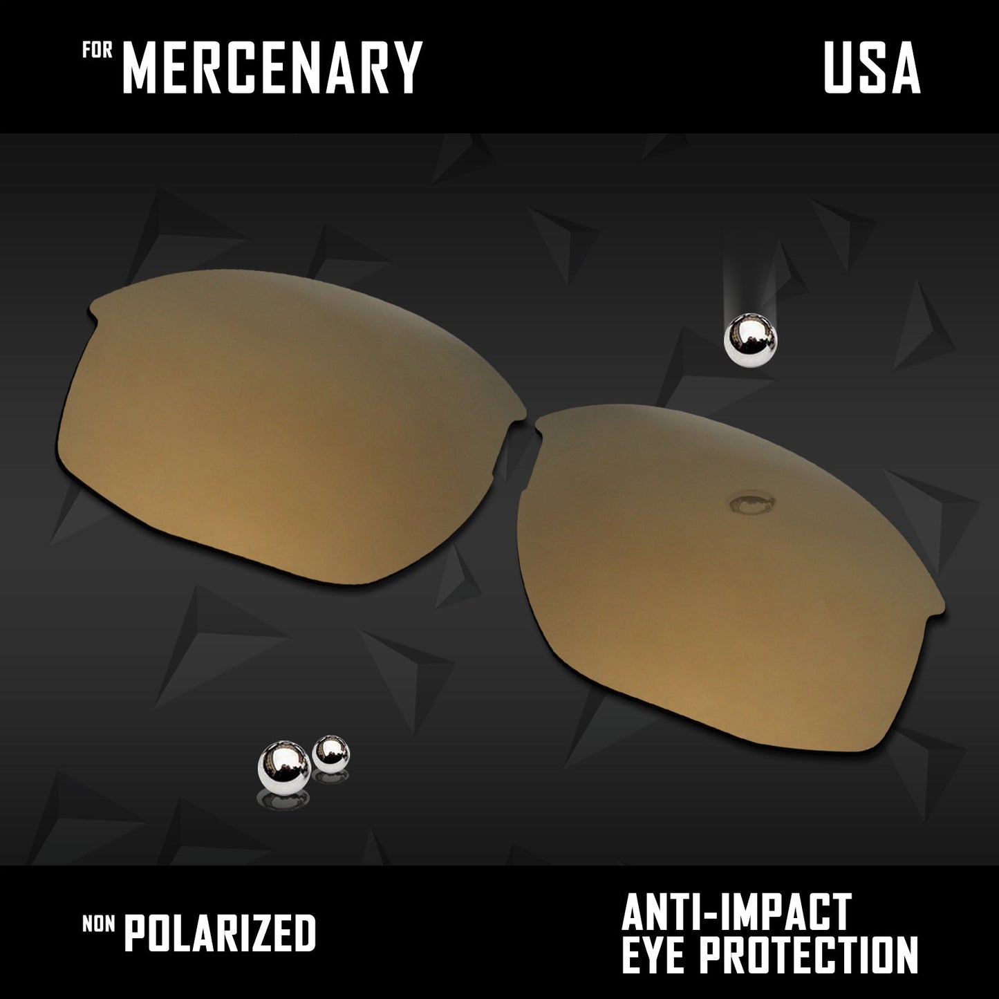 Anti Scratch Polarized Replacement Lenses for-Oaley Mercenary