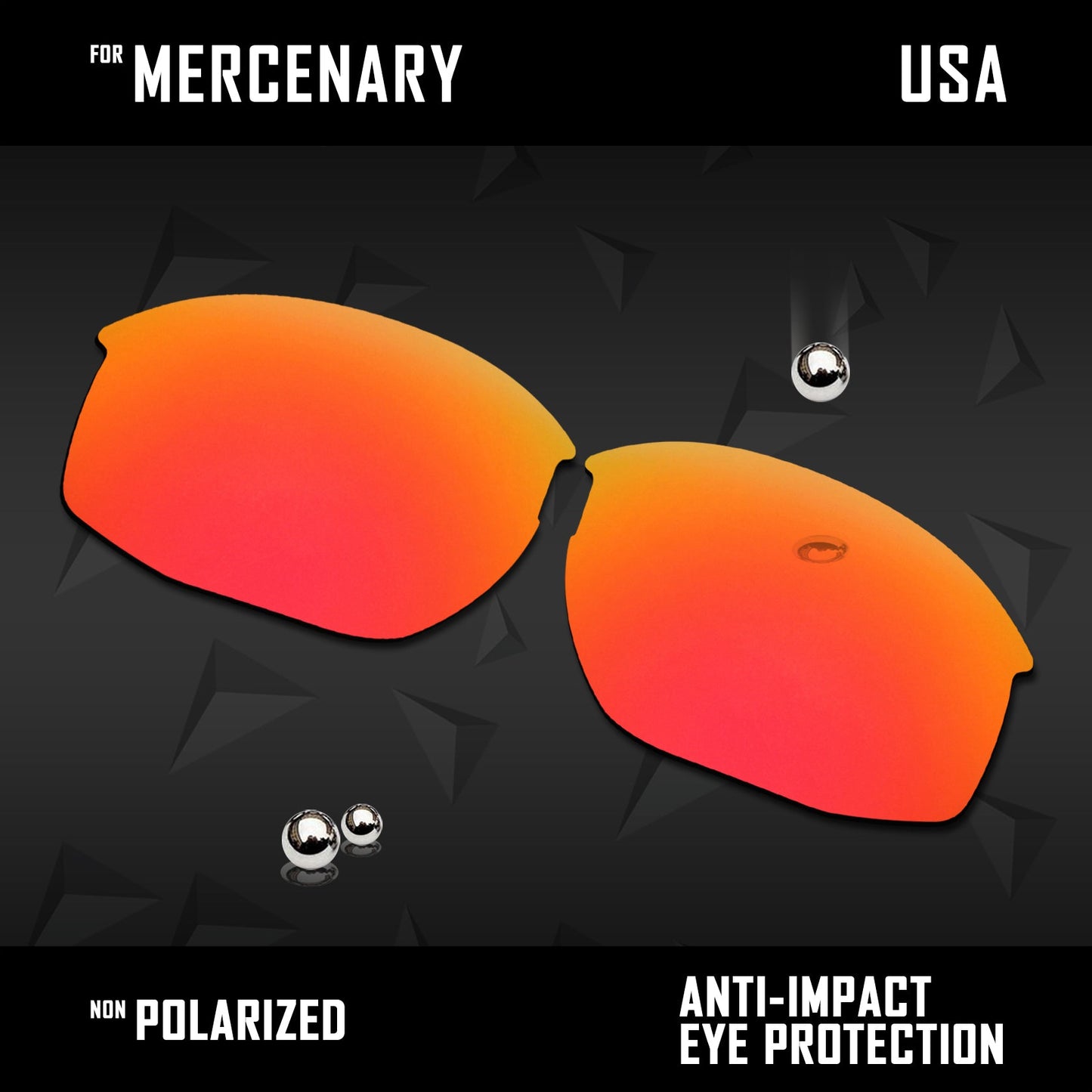 Anti Scratch Polarized Replacement Lenses for-Oaley Mercenary
