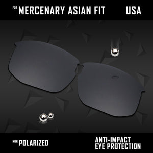 Anti Scratch Polarized Replacement Lenses for-Oakley Mercenary Asian Fit