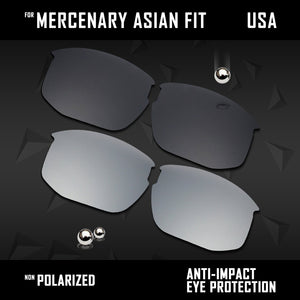 Anti Scratch Polarized Replacement Lenses for-Oakley Mercenary Asian Fit