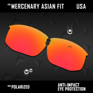 Anti Scratch Polarized Replacement Lenses for-Oakley Mercenary Asian Fit