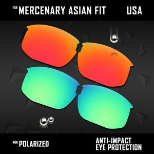 Anti Scratch Polarized Replacement Lenses for-Oakley Mercenary Asian Fit