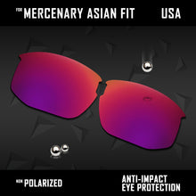 Load image into Gallery viewer, Anti Scratch Polarized Replacement Lenses for-Oakley Mercenary Asian Fit