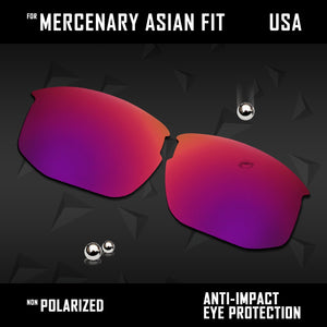Anti Scratch Polarized Replacement Lenses for-Oakley Mercenary Asian Fit