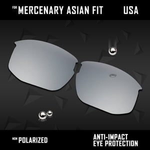 Anti Scratch Polarized Replacement Lenses for-Oakley Mercenary Asian Fit