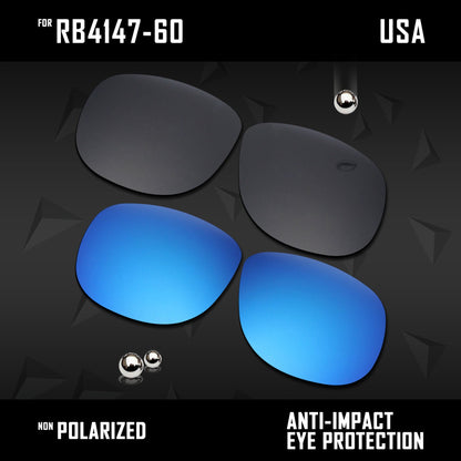 Anti Scratch Polarized Replacement Lenses for-RB4147-60