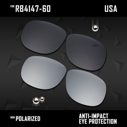 Anti Scratch Polarized Replacement Lenses for-RB4147-60