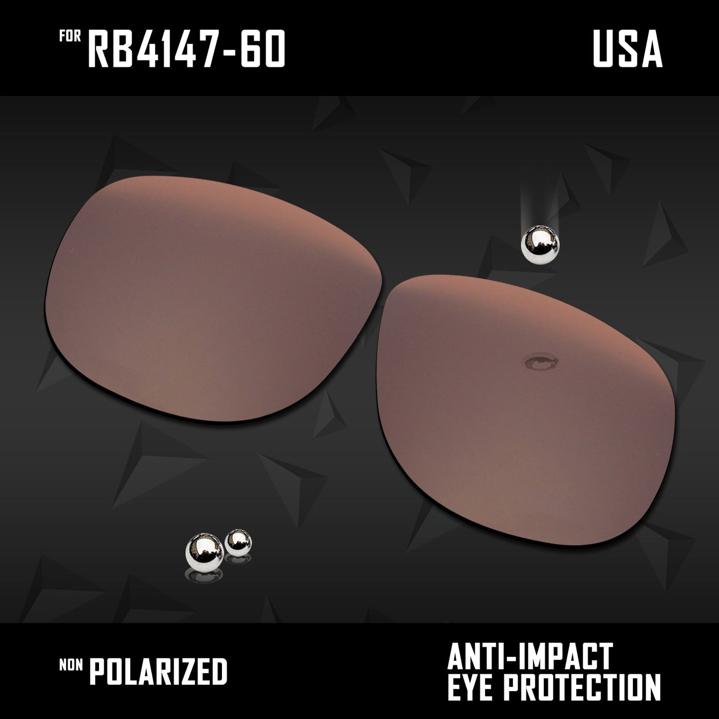 Anti Scratch Polarized Replacement Lenses for-RB4147-60