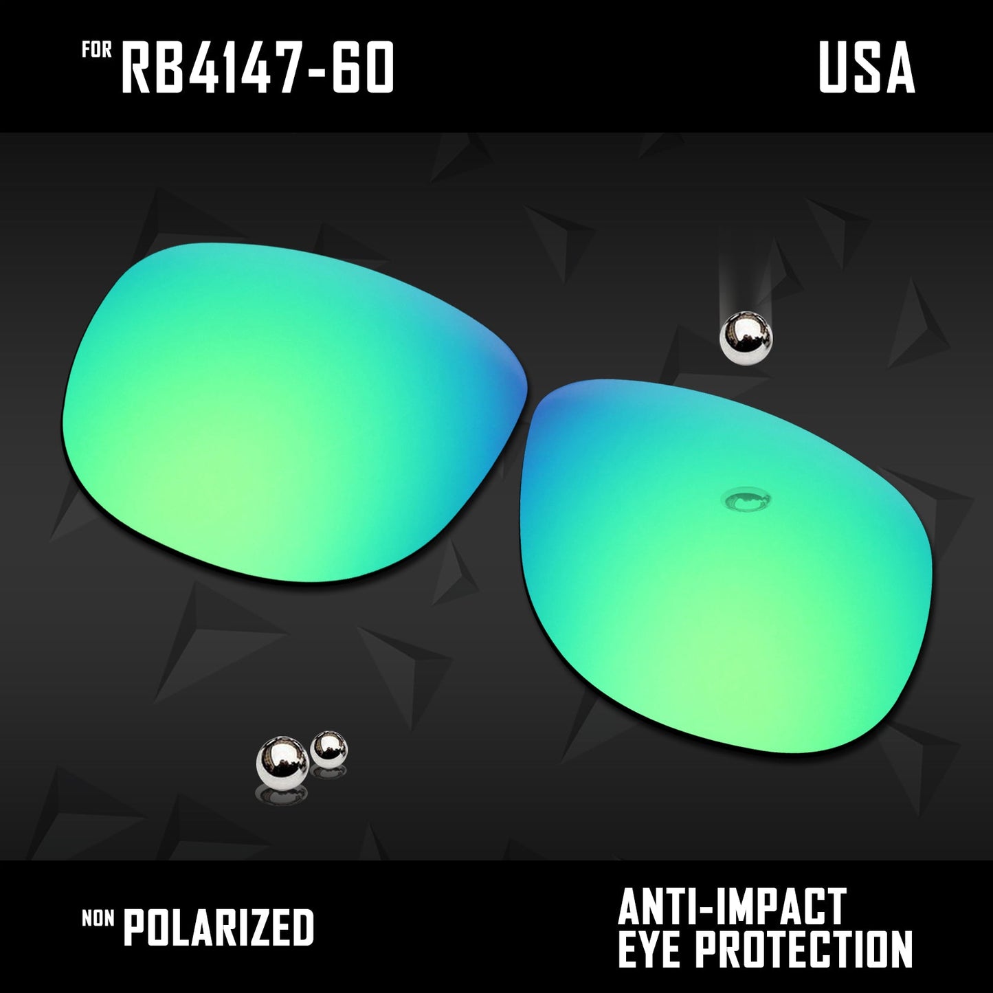Anti Scratch Polarized Replacement Lenses for-RB4147-60