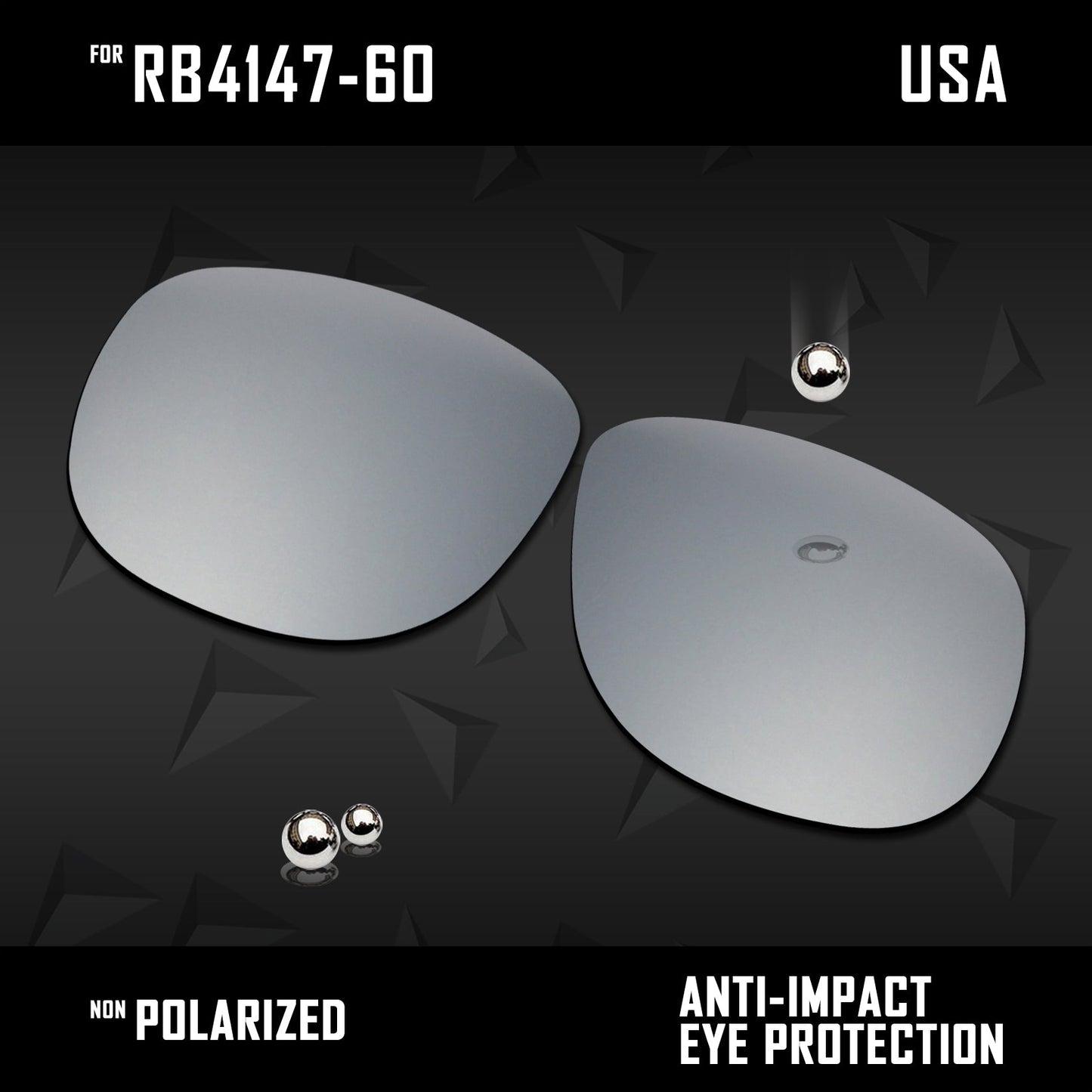 Anti Scratch Polarized Replacement Lenses for-RB4147-60