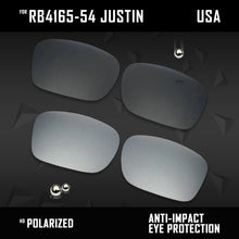 Load image into Gallery viewer, Anti Scratch Polarized Replacement Lenses for-RB4165-54 Justin