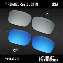 Load image into Gallery viewer, Anti Scratch Polarized Replacement Lenses for-RB4165-54 Justin