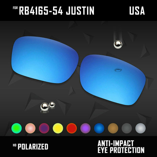 Anti Scratch Polarized Replacement Lenses for-RB4165-54 Justin