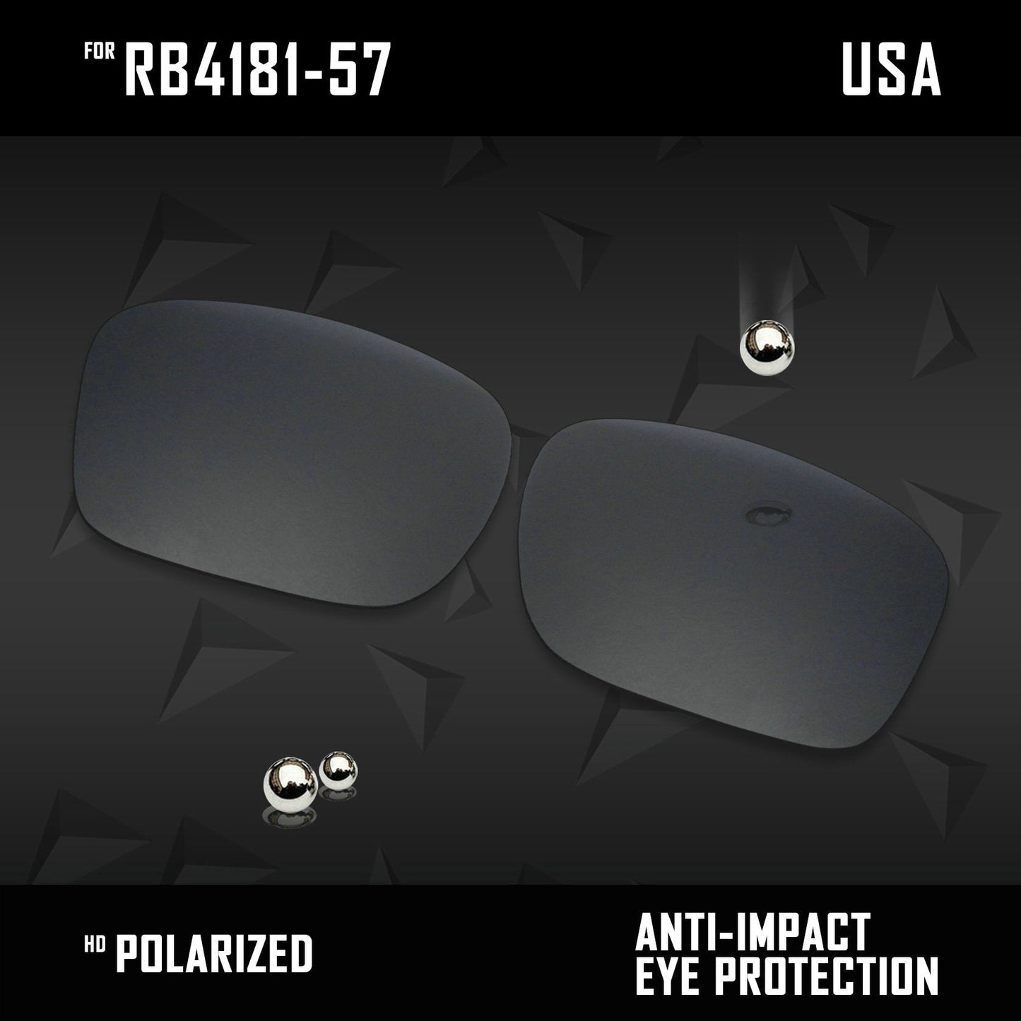 Anti Scratch Polarized Replacement Lenses for-RB4181-57