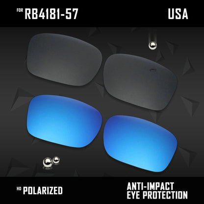Anti Scratch Polarized Replacement Lenses for-RB4181-57