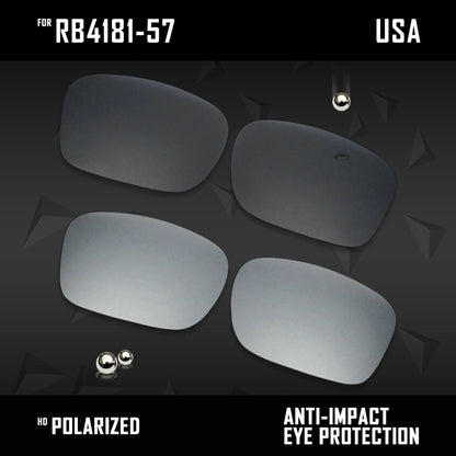 Anti Scratch Polarized Replacement Lenses for-RB4181-57
