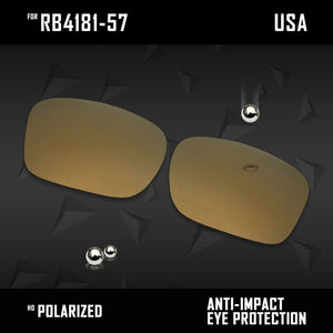 Anti Scratch Polarized Replacement Lenses for-RB4181-57