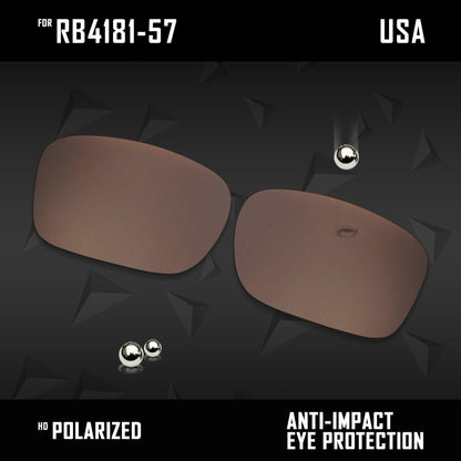 Anti Scratch Polarized Replacement Lenses for-RB4181-57