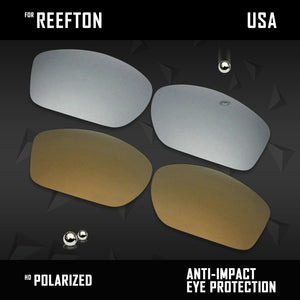 Anti Scratch Polarized Replacement Lenses for-Costa Del Mar Reefton